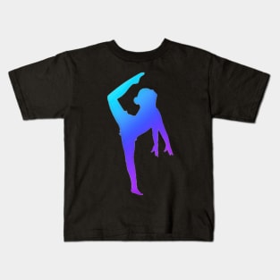 Acrobat doing a ring kick Kids T-Shirt